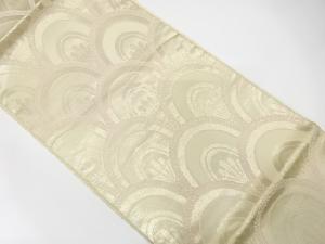 アンティーク　青海波に花模様織り出し袋帯（材料）